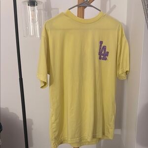 LA Dodgers Yellow Tee with Purple Logo